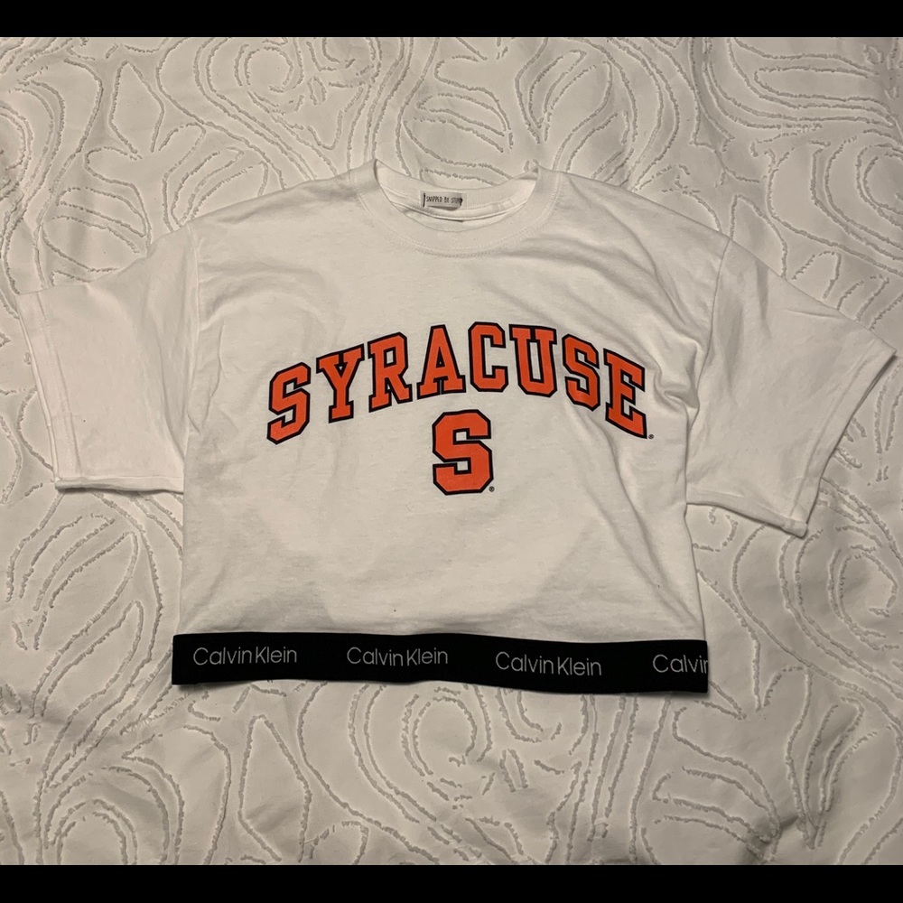 Syracuse Banded Cropped T-Shirt College Tailgate